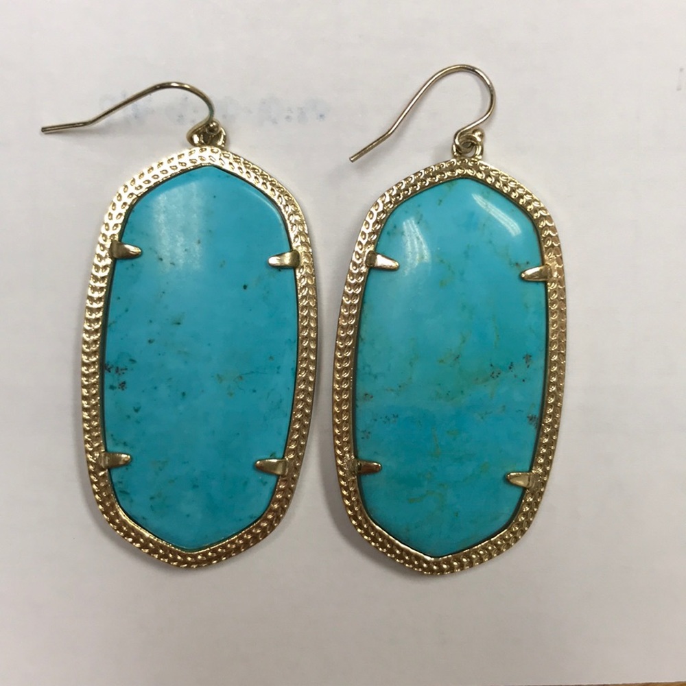 Kendra Scott large turquoise earrings